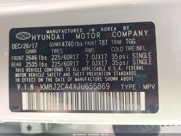 2018 HYUNDAI TUCSON SE