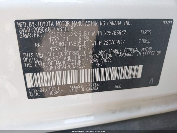 2023 TOYOTA RAV4 LE
