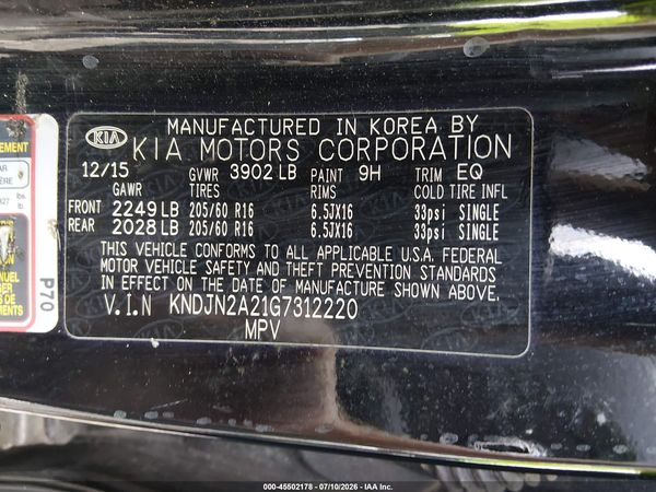 2016 KIA SOUL Plus