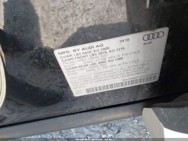 2019 AUDI Q5 45 PREMIUM