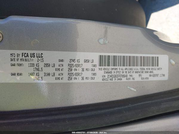 2015 DODGE GRAND CARAVAN SE PLUS — I9