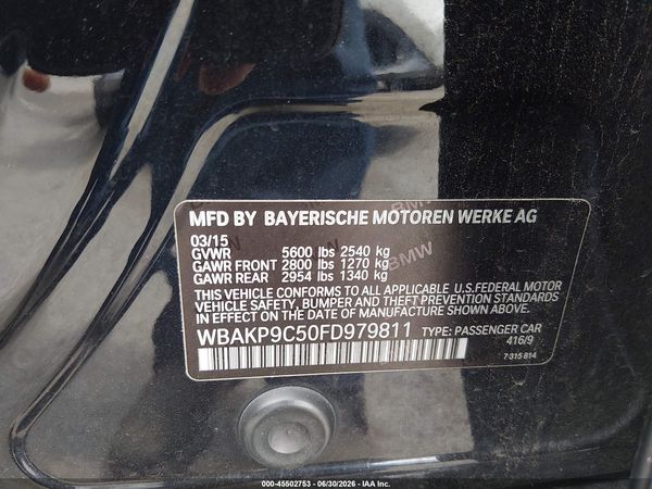 2015 BMW 550I XDRIVE