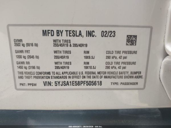 2023 TESLA MODEL S