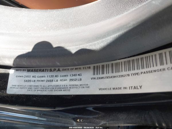 2017 MASERATI GHIBLI