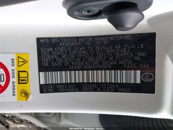 2017 LEXUS ES 350