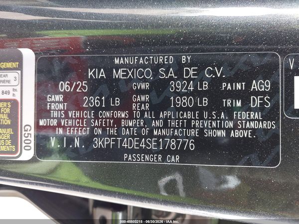 2025 KIA K4 LXS