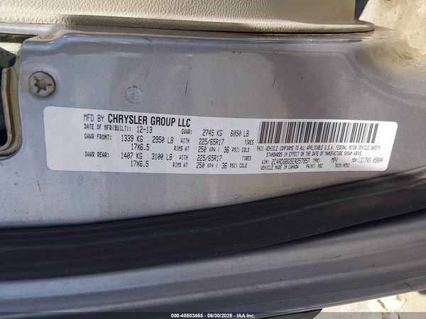 2014 DODGE GRAND CARAVAN SE 30TH ANNIVERSARY