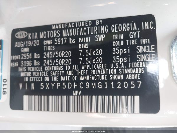 2021 KIA TELLURIDE SX