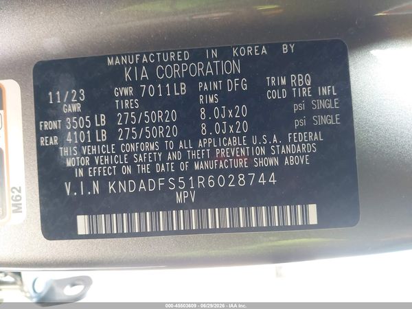 2024 KIA EV9 LAND
