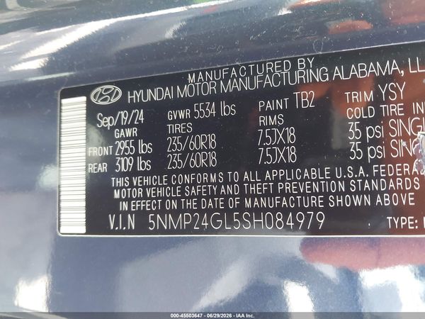 2025 HYUNDAI SANTA FE SEL