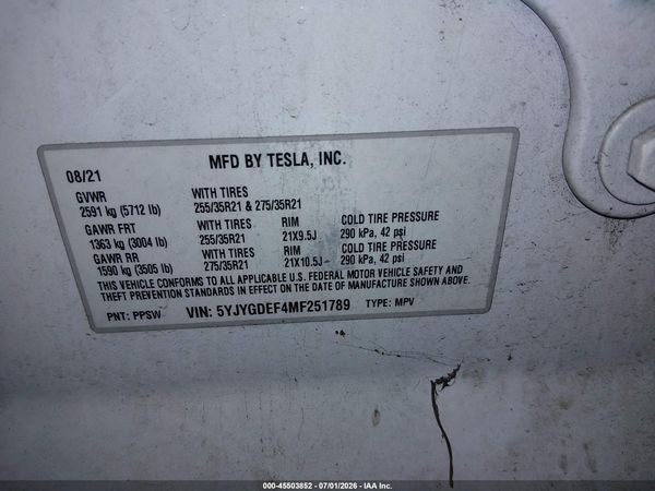 2021 TESLA MODEL Y