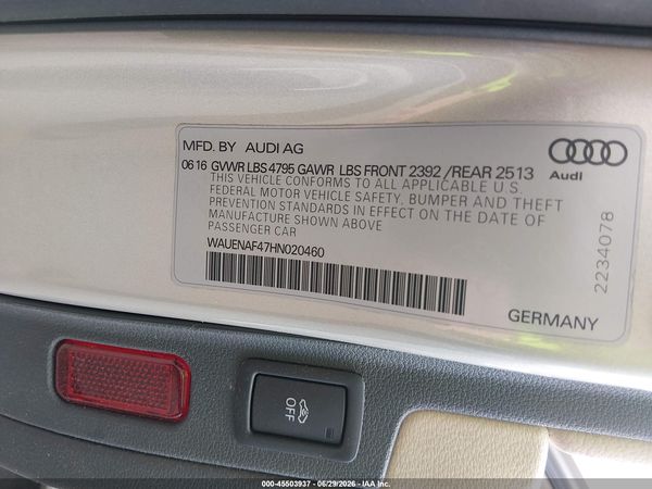 2017 AUDI A4 PREMIUM PLUS