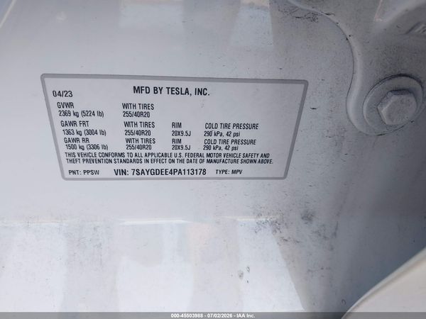2023 TESLA MODEL Y