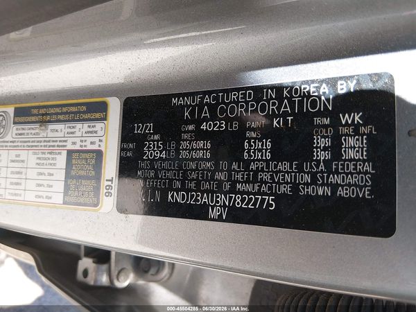 2022 KIA SOUL LX