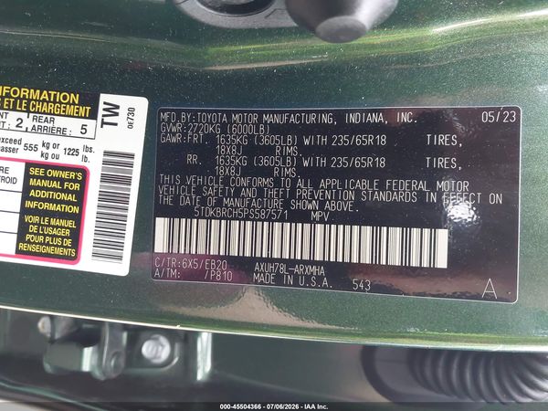 2023 TOYOTA HIGHLANDER HYBRID XLE