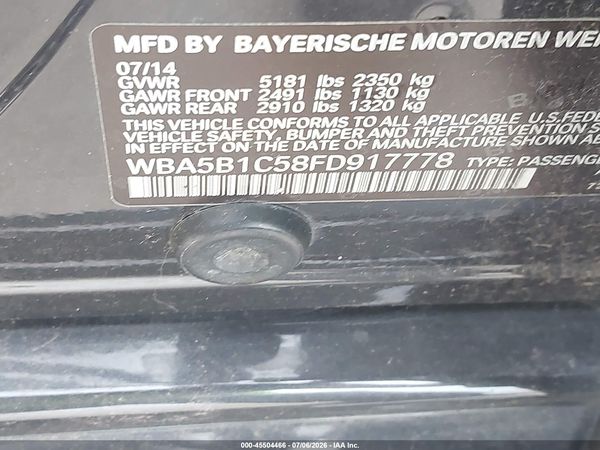 2015 BMW 535I