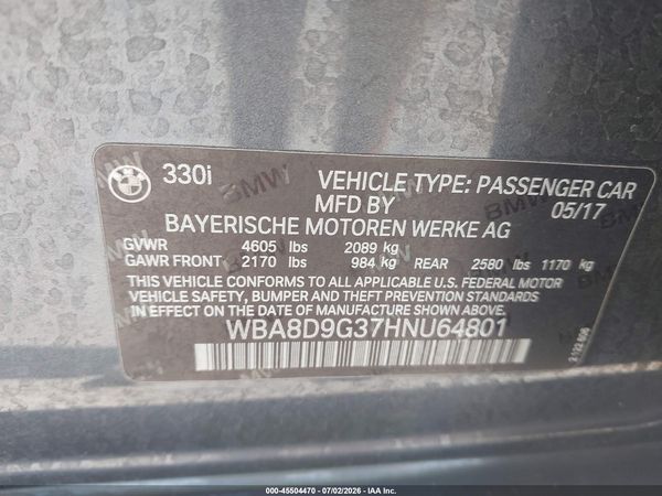 2017 BMW 330I XDRIVE