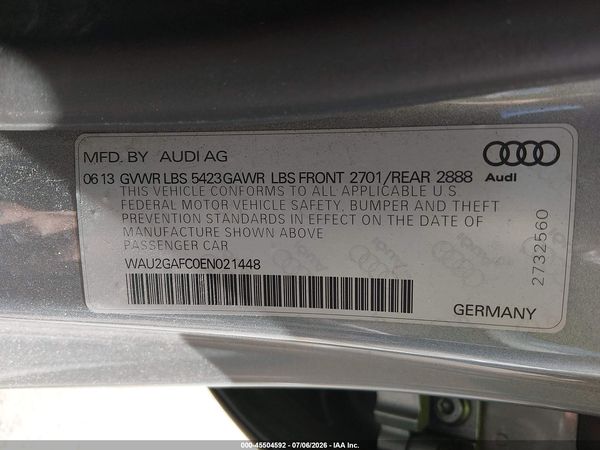 2014 AUDI A7 3.0T PREMIUM PLUS — I9