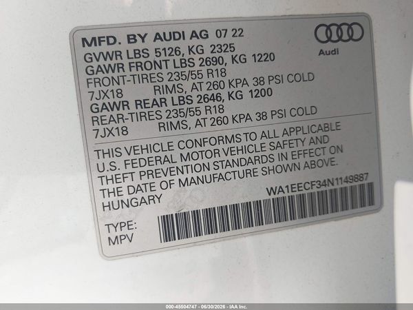 2022 AUDI Q3