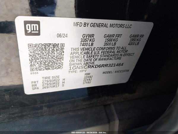 2024 CHEVROLET TAHOE 2WD RST — I9