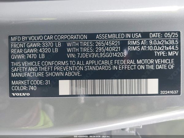 2025 VOLVO EX90