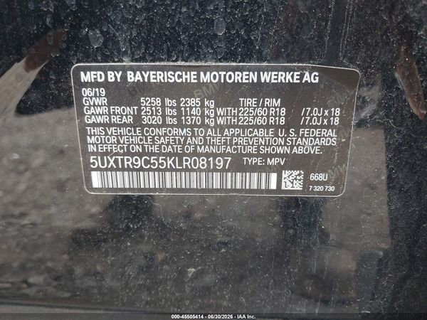 2019 BMW X3 XDRIVE30I