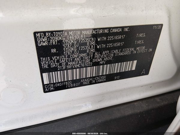 2021 TOYOTA RAV4 LE