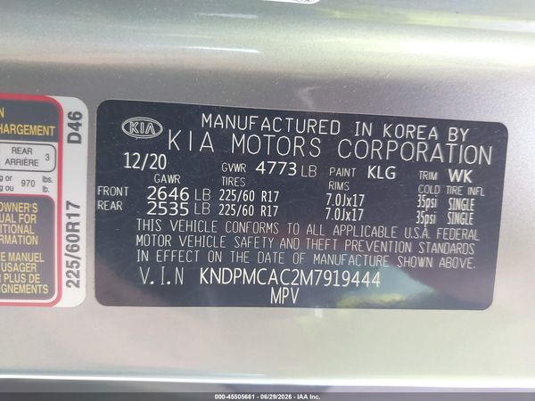 2021 KIA SPORTAGE LX