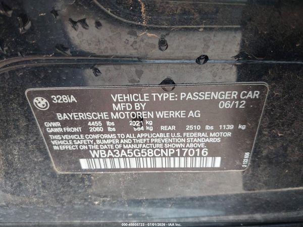 2012 BMW 328I SA