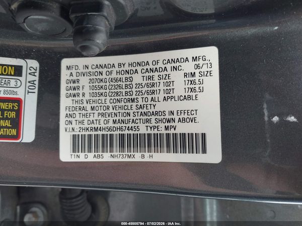 2013 HONDA CR-V EX