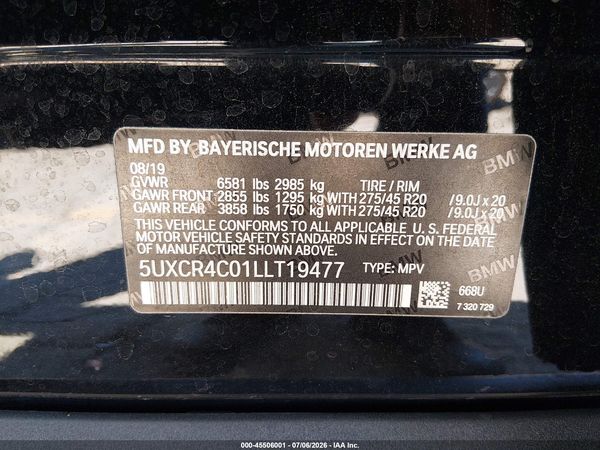 2020 BMW X5 SDRIVE40I