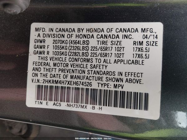 2014 HONDA CR-V EX-L