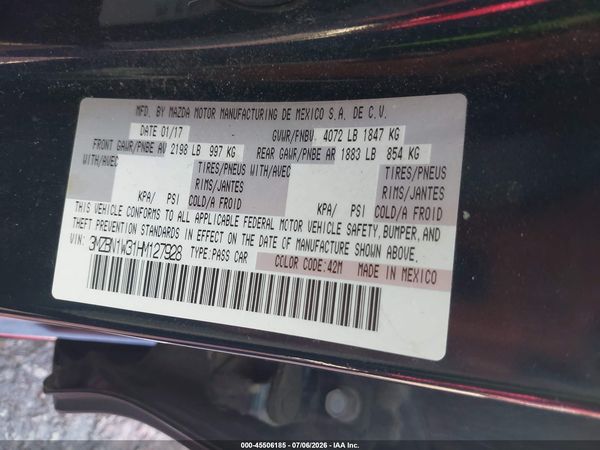 2017 MAZDA MAZDA3 GRAND TOURING