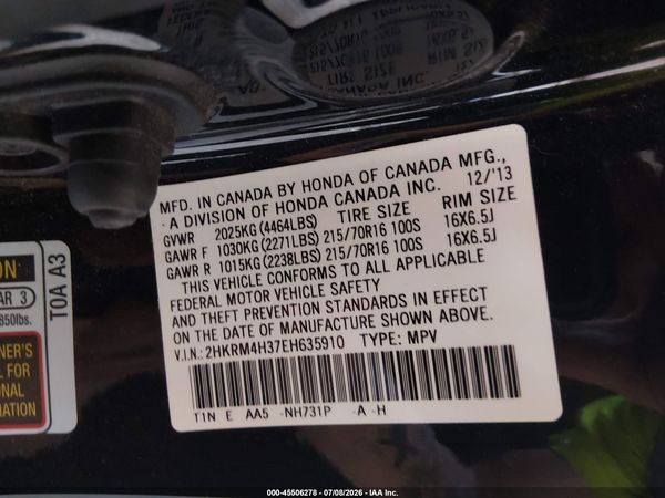 2014 HONDA CR-V LX