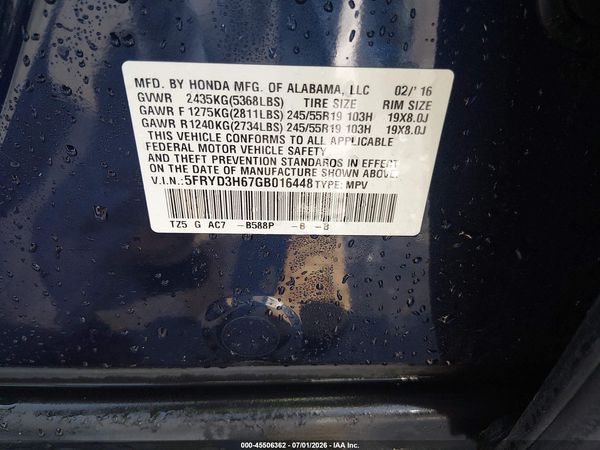2016 ACURA MDX Tech Ent