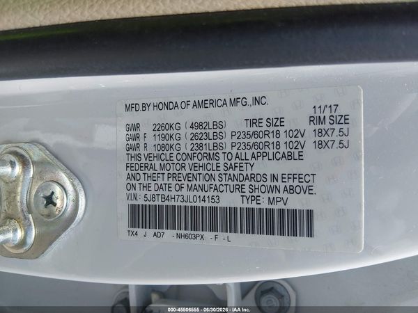 2018 ACURA RDX ADVANCE PACKAGE