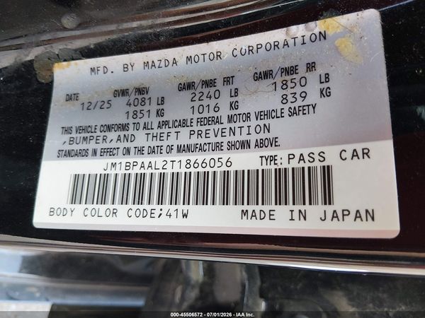 2026 MAZDA MAZDA3 2.5 S
