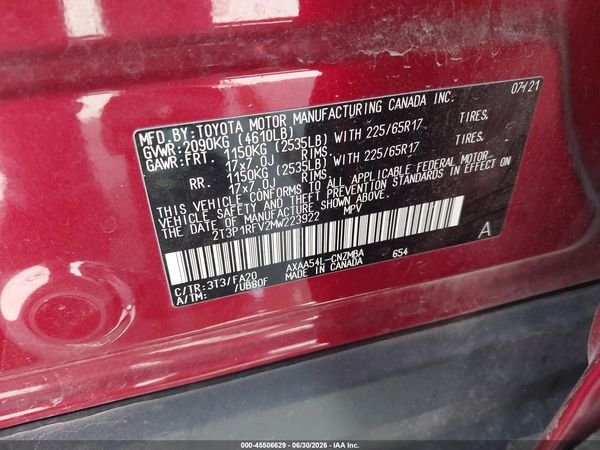 2021 TOYOTA RAV4 XLE