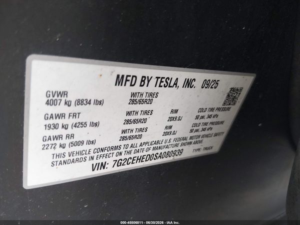 2025 TESLA CYBERTRUCK ALL-WHEEL DRIVE