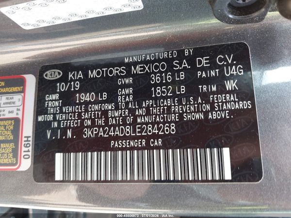 2020 KIA RIO S