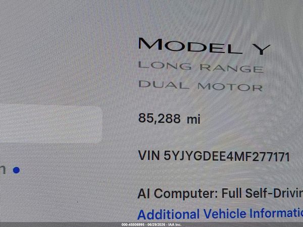 2021 TESLA MODEL Y