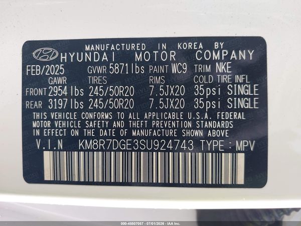 2025 HYUNDAI PALISADE