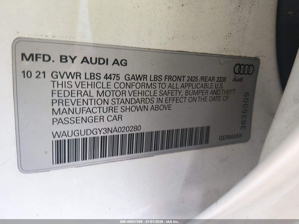 2022 AUDI A3