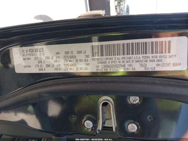 2017 RAM 1500 BIG HORN  4X2 6'4 BOX
