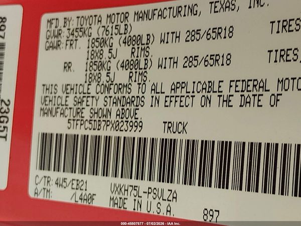 2023 TOYOTA TUNDRA HYBRID TRD PRO