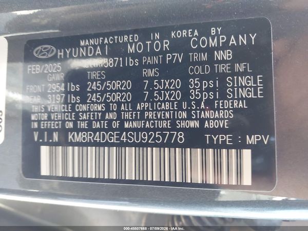 2025 HYUNDAI PALISADE SEL PREMIUM