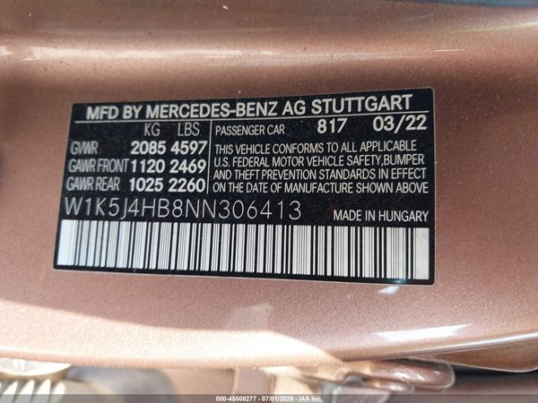 2022 MERCEDES-BENZ CLA 250 4MATIC