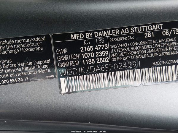 2014 MERCEDES-BENZ SL 550 SL550