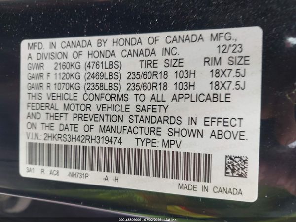 2024 HONDA CR-V EX 2WD