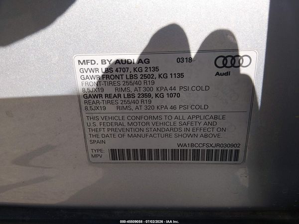 2018 AUDI Q3